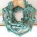 Mint green necklace - knitted jewelry - eco cotton Infinity necklace - Europeanstreetteam