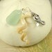 GENUINE Sea Glass Necklace Curly Shell And Mermaid