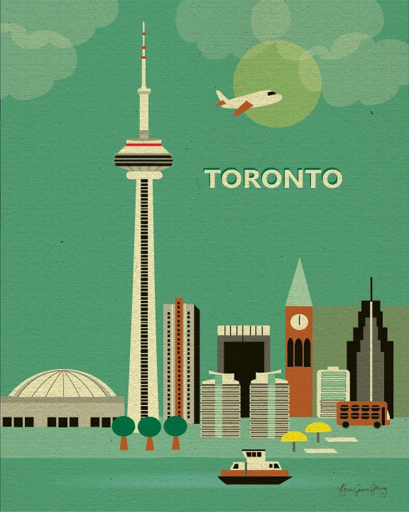 Toronto, Canada Vertical Skyline - Transportation Poster for Home, Work and  Nursery -  style - E8-O-TOR
