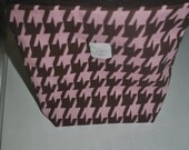 Large Pink & Brown Pouch
