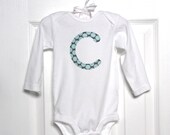 Slate Initial Onesie