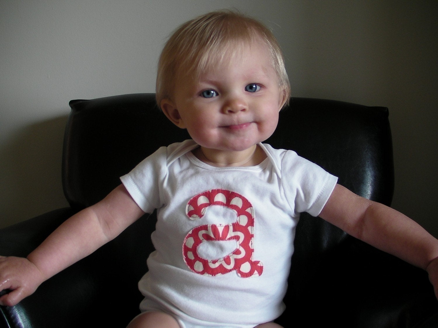 Personalized Initial Onesie - You Choose the Fabric