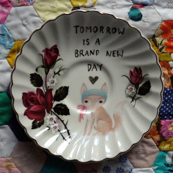 Tomorrow Is A Brand New Day Vintage by thestorybookrabbit on Etsy