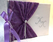 Wedding Guest Book - Purple, Romantic, Elegant Weddings