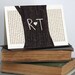 Romantic Tree with Carved Initials, Personalized Initials Note Card, Tree with Hand-Cut Initials and Heart over a Vintage Book Page