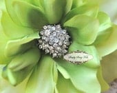 5 pcs  RD104 Clear Crystal Rhinestone Metal FlatBack Embellishment Buttons  flowers favors invitations accessories hairclips wedding
