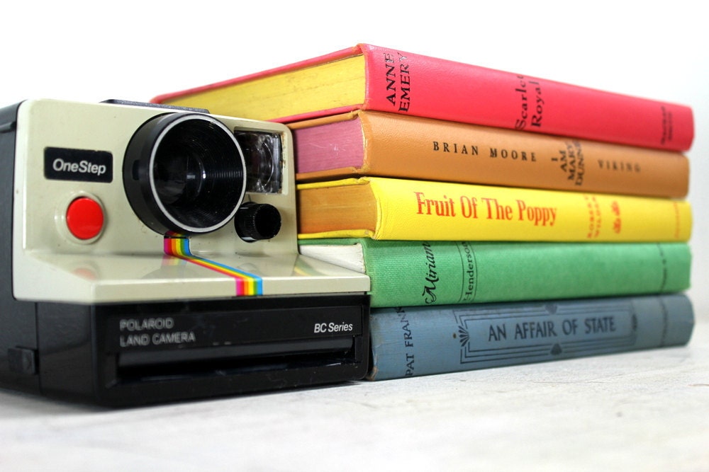 Instant Collection Vintage Book Bundle Rainbow Colors