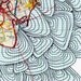 Original Drawing Heart Map Collage Print, Graph Paper, Lines - Limited Edition Print - 11.5 X 8