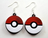 Pokemon Pokeball Laser Cut Acrylic Earrings