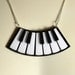 Piano Keys Pendant Necklace - Laser Cut Acrylic Keyboard