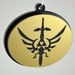 Legend of  Zelda Hylian Sword Necklace -  Laser Engraved Acrylic Medallion - Laser Cut