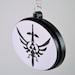 Legend of  Zelda Hylian Sword Necklace -  Laser Engraved Acrylic Medallion - Laser Cut