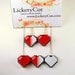 Health Bar Three Pixel Hearts Necklace - Laser Cut Acrylic  - Legend of Zelda Health Hearts Necklace
