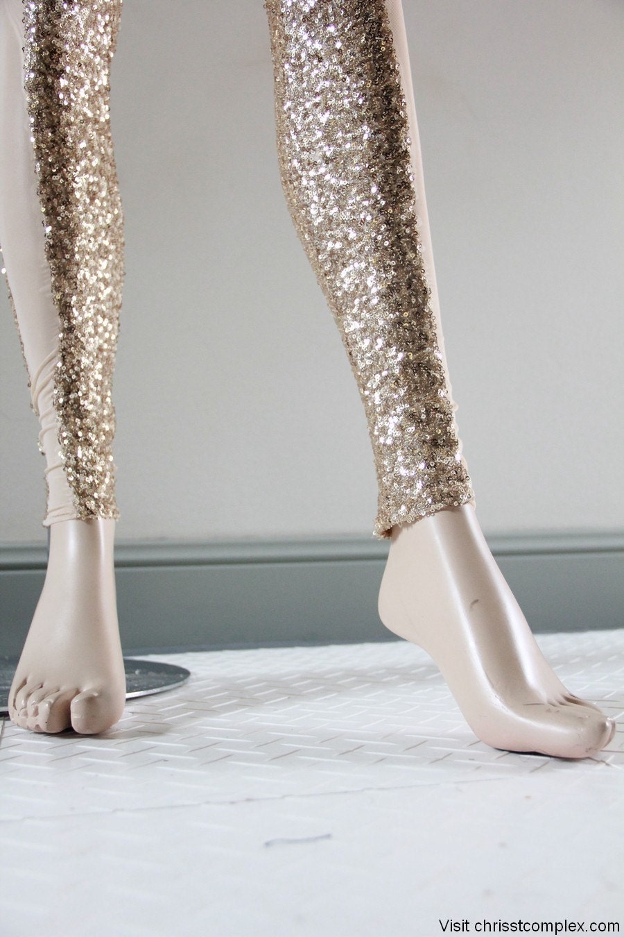Catsuit Gold Sequin K Pop Super Hero Cosplay Costume Fashion Bodysuit - Unique Fashion - SPECIAL ETSY PRICE