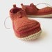 House Shoes with Leather Sole in rusty orange - all adult shoe sizes
