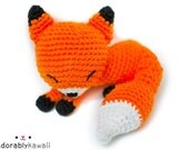 Kawaii Sleepy Fox Amigurumi Plush Doll Toy  - PRE ORDER