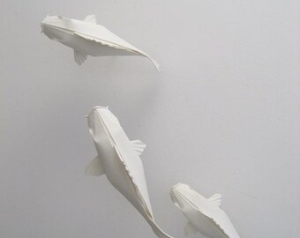 White origami Koi Pond