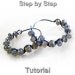 Wire wrapped jewelry tutorial Ruffled Gemstone Hoops earrings - Step by step beaded instruction - wirework lesson DIY digital download PDF