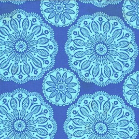 Pillow & Maxfield, Periwinkle Tonal Kaleidoscope, 1 yard, add't yardage available