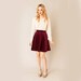 Paulette Skirt - Claret - Made To Order