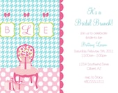 PRINTABLE PARTY INVITATION -Monogram Bridal Brunch Collection