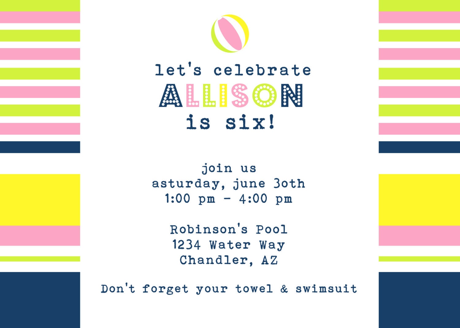 PRINTABLE PARTY INVITATION - Preppy Girl Birthday or Baby Shower Invite - Fresh Chick Designs Il_170x135