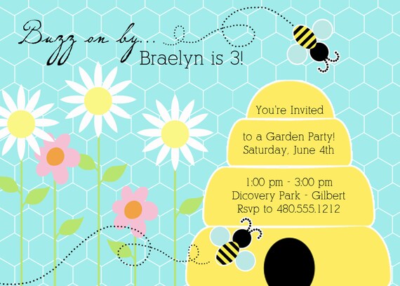 Bumble Bee Party - Buzz Buzz Garden Collection - Fresh Chick Designs Il_570xn