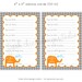 Advice/Well Wish Card - Elephants and Alphabets Collection