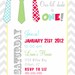 LITTLE MAN TIE Printable Birthday Party or Baby Shower Invite - Fresh Chick Designs