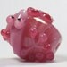 First Friday Sale Pink Floral Lizard Chameleon Gecko Lampwork Glass Artisan Handmade SRA Bead NLC Beads leteam