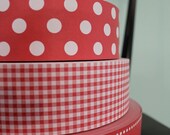 Red Check Paper Ribbon Gift Wrap
