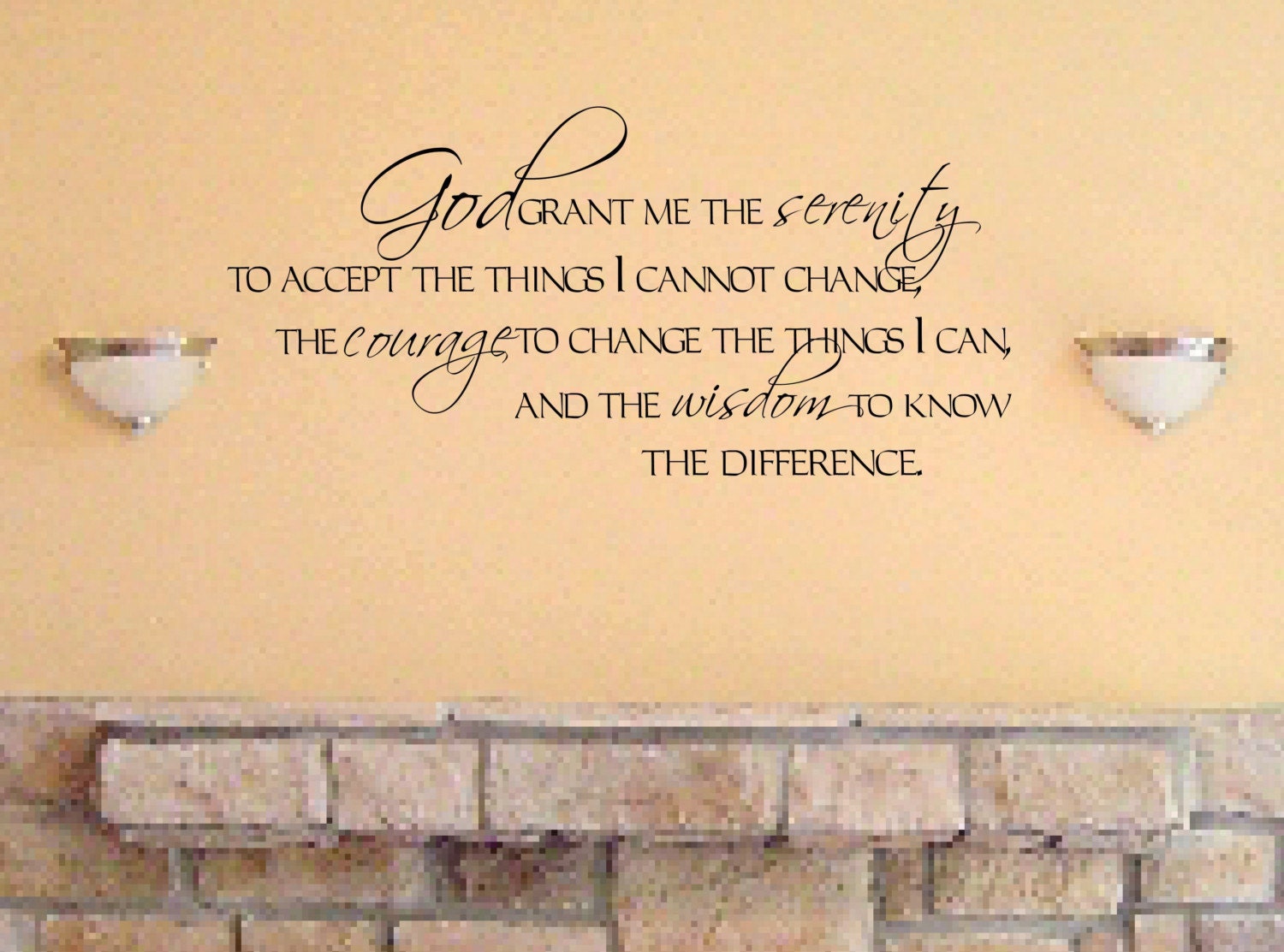 Vinyl lettering SERENITY PRAYER home word wall art