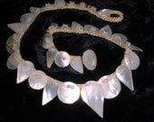 Vintage Mother of Pearl Choker Necklace 3 REDUCED
