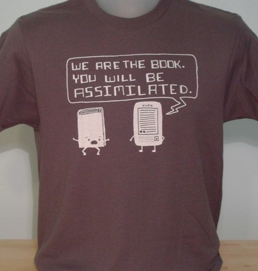 Kindle Will Assimilate Your Books Men's Tee (Smoke Gray)