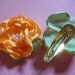 SALE Yellow Curly Flowers Set of Two