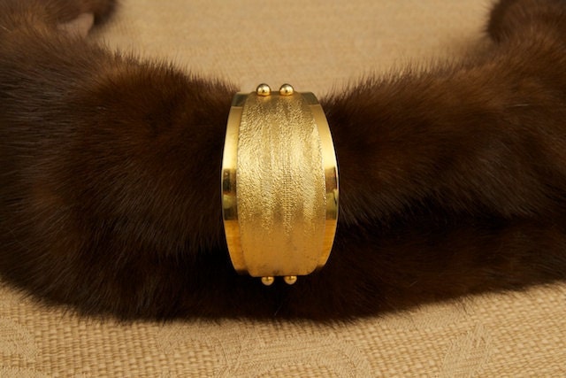Fabulous Emmons Vintage Gold Tone Cuff Bracelet