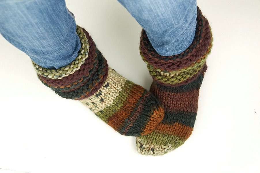 PATTERN - Knitted Slipper Socks