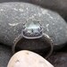 Elven Princess Ring - 8mm Rose Cut Prehnite in Heart Crown Bezel
