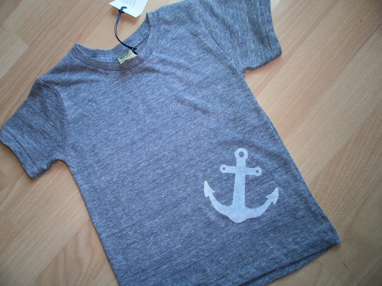 Kid's Eco-Friendly Anchor screen print T shirt size 4T
