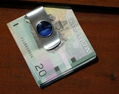 Money Clip, Sterling Silver, Acrylic, Handmade, Unique, One of a Kind