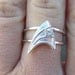 Sterling Silver Engagement Ring with White Sapphire Star Trek Insignia Inspired Made To Order