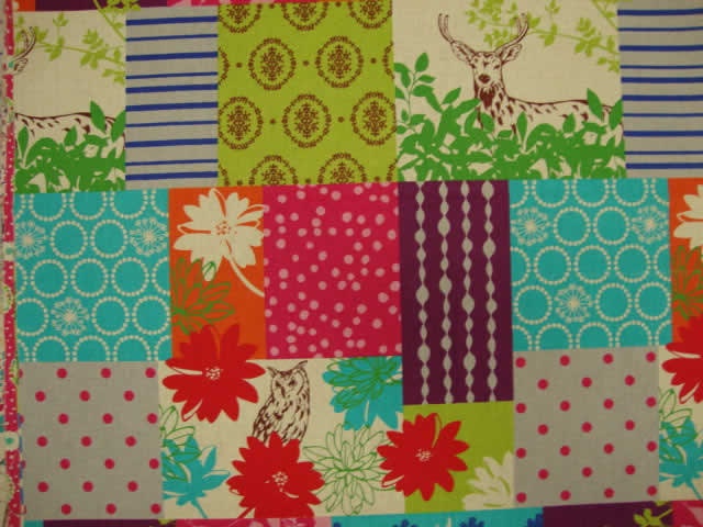 Echino Fabric Fall 2011 - Patchwork in Multi - 1 Yard