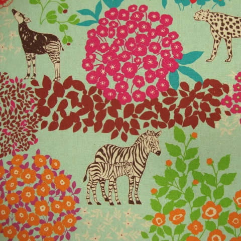 Echino Fabric Fall 2011 - Savanna in Blue/Green - 1 Yard