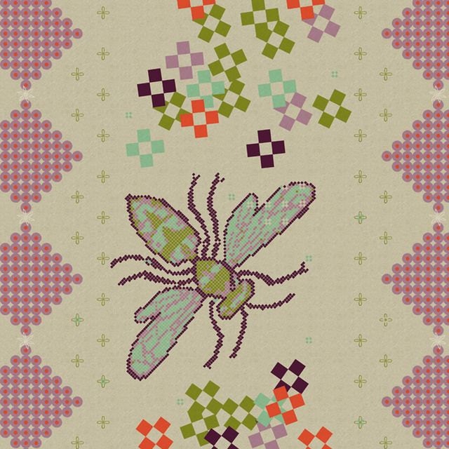 Melody Miller Fabric Ruby Star Spring - Bee in Springtime - 1 Yard