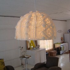 aran chunky aran knit hanging light shade