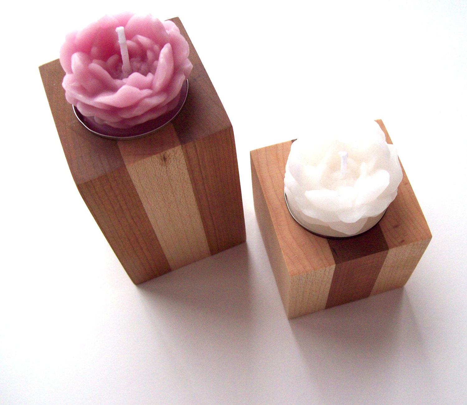 Striped votive set