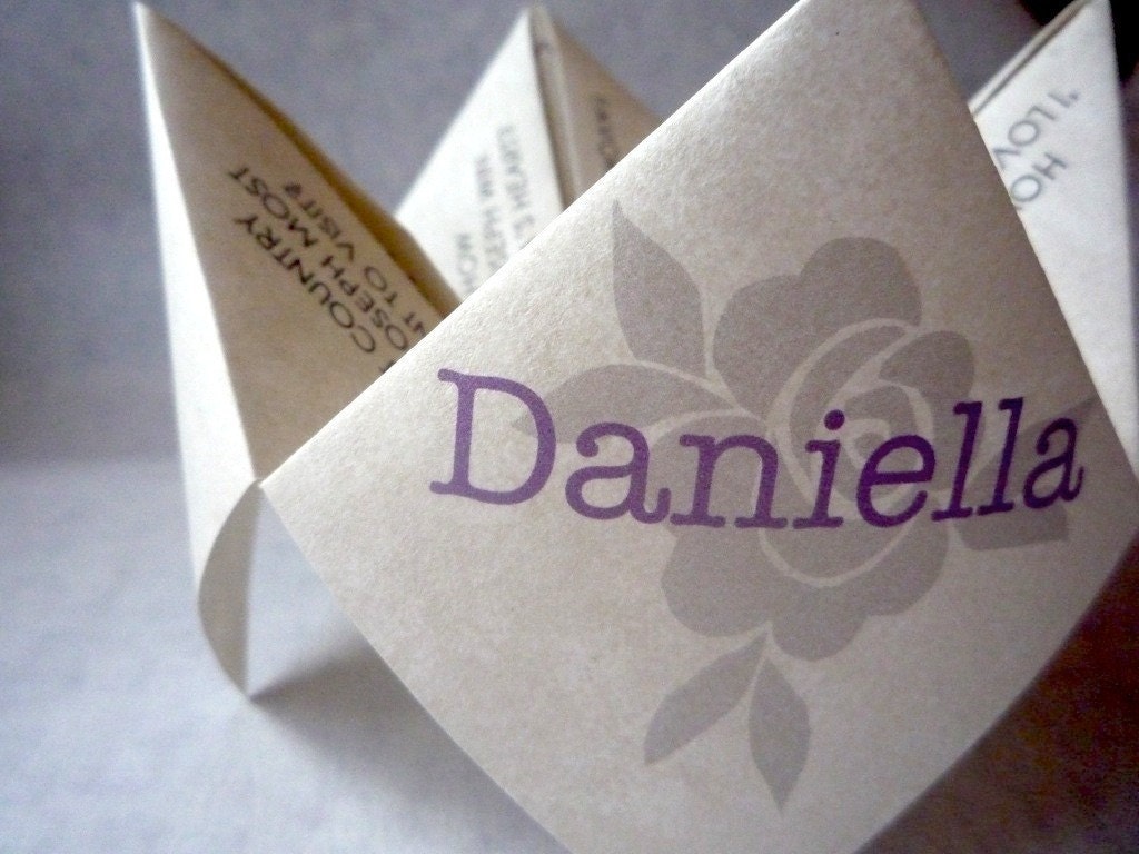 Guest Book Alternative Cootie Catcher (PDF - PRINTABLE)