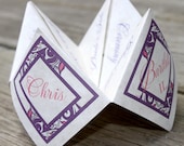 Wedding Ceremony Program Cootie Catcher (PDF - PRINTABLE)