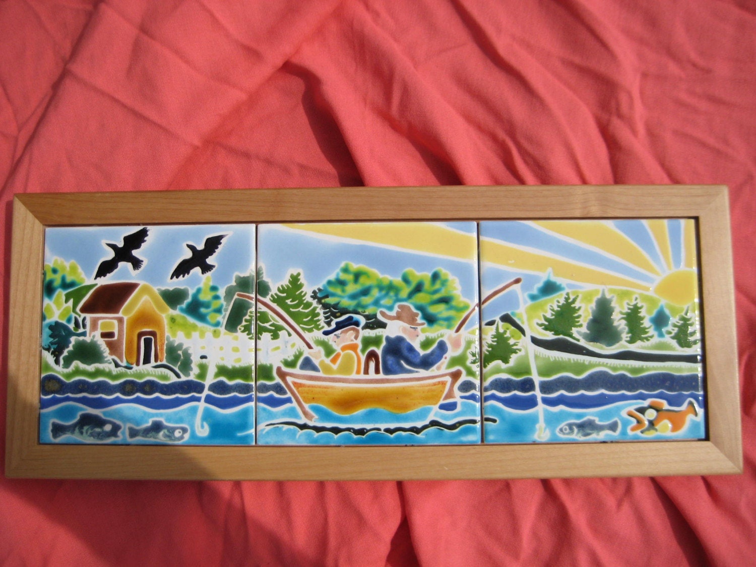 Fishermen Fishing in Three tiles