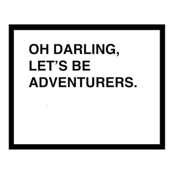 oh darling lets be adventurers medium - black